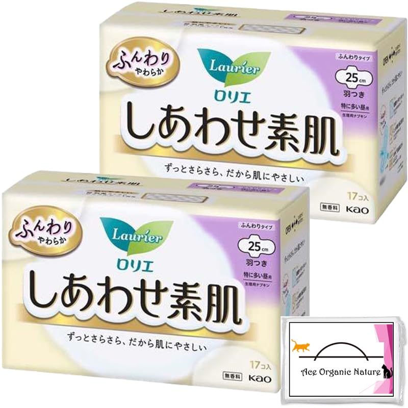 

[Оптовая закупка] Laurier Happy bare skin Мягкий тип Особенно часто встречается днем 25 см с крыльями 17 шт. × 2 шт. (Всего 34 шт.) Приходит с