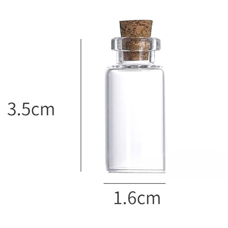 5/100pcs Small Glass Bottles with Cork Stoppers DIY Decoration Mini Glass Vials Cork Message Glass Vial Wishing Bottles