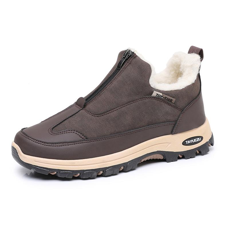 

Snow Boots with Fleece, Warm Walking Shoes, Comfortable and Casual Anti-slip Shoes 44 коричневый