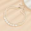 Vintage Multi-layer Imitation Pearl Choker Necklace for Women