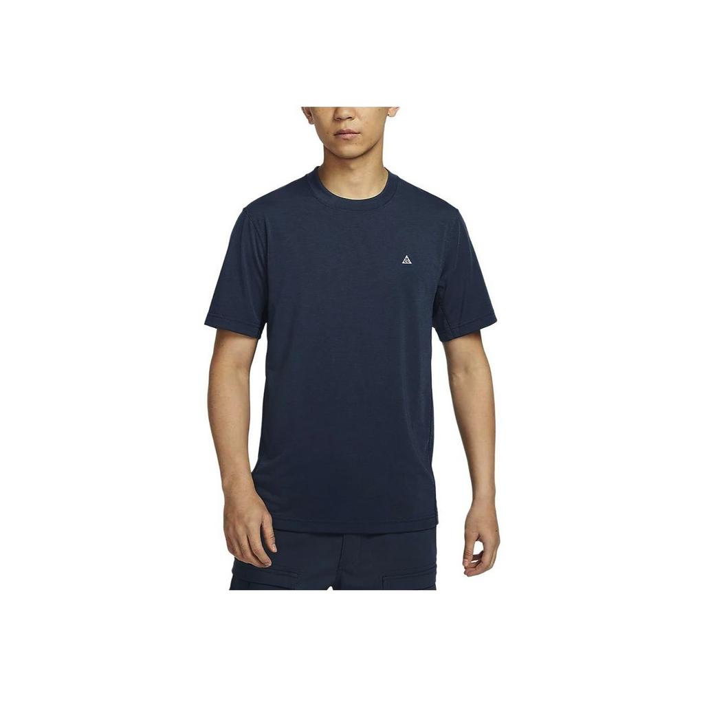 Nike ACG Goat Rocks Dri-Fit Adv Solid Crew Neck Casual Sun Protection Quick-Drying Short-Sleeve T-Shirt Men Tops Lightning-Blue FN8412-437