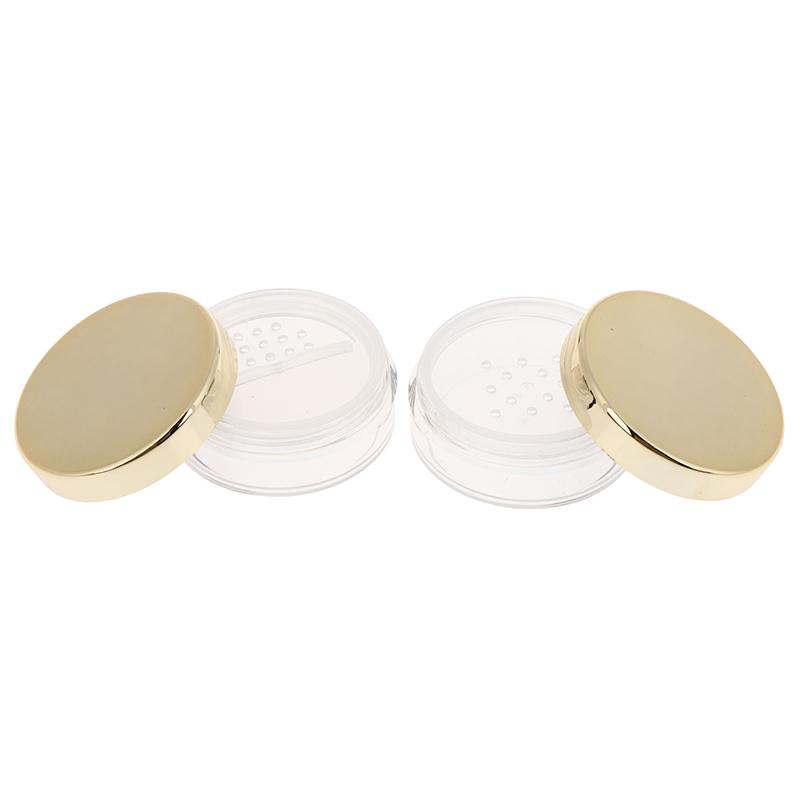 Empty 5/10/20/30g Loose Powder Jar With Rotating Sifter Container Jar Plastic Cosmetic Makeup Powder Filling Can Pot Lid Twist