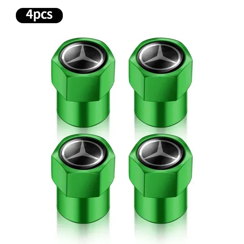 

Hot 2025 For AMG W124 4pcs Car Tire Valve caps Emblem metal Cap Case For Mercedes Benz B/C/E/S Class A Class C200L GLC GLE CLA a