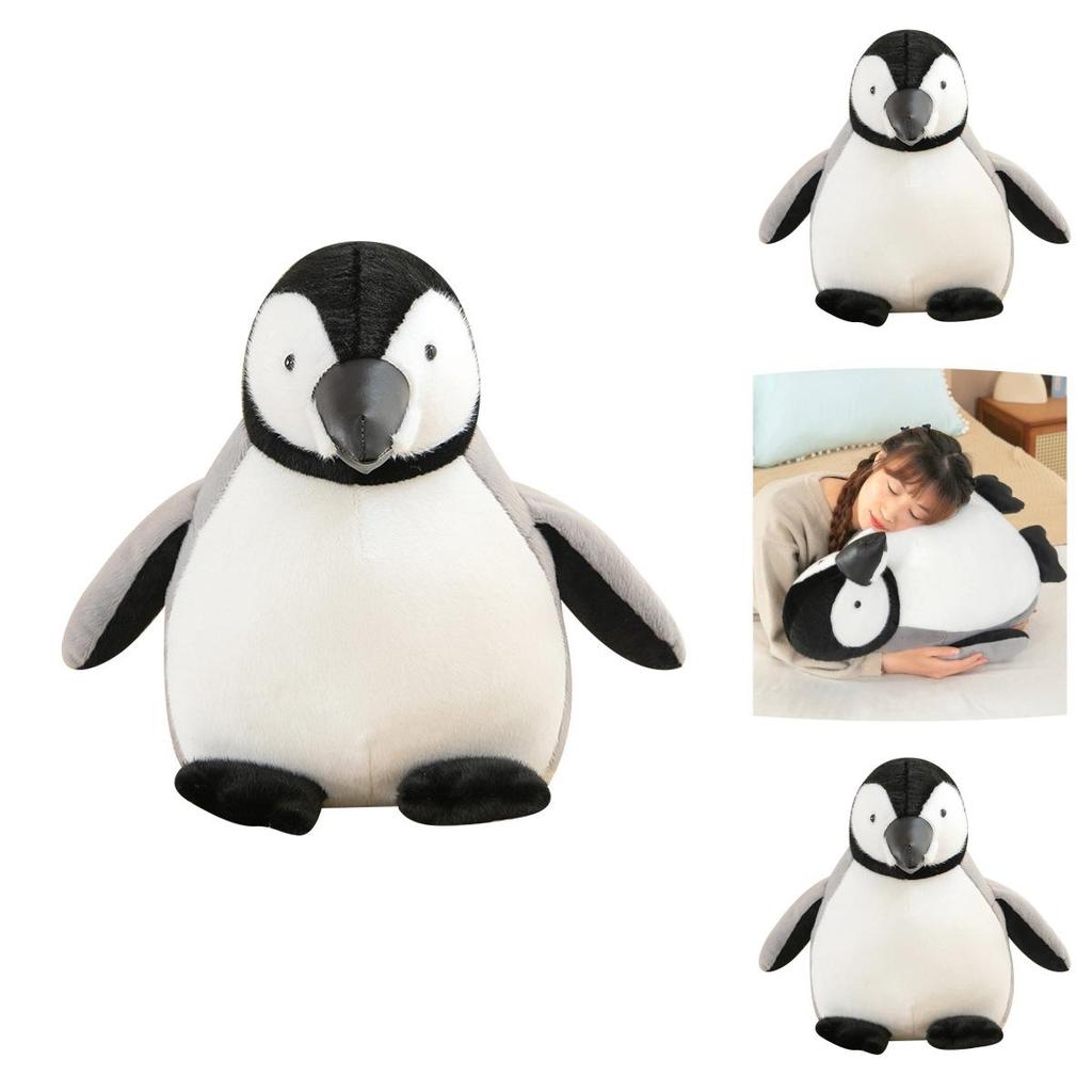 Adorable Plush Penguin Soft Toy With Custom Logo Options In Charming Grey Color