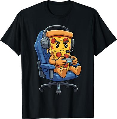Funny Gamer Pizza Gaming Video Game Enthusiast Boys Kids T-Shirt Unisex T-Shirt