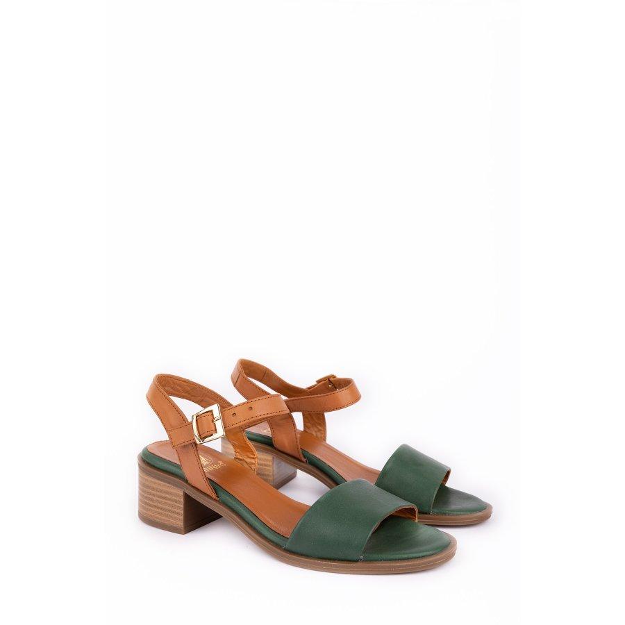 Women's Genuine Leather Mid-Heeled Casual Sandals