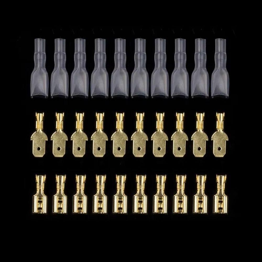 Insulating Crimp Terminal Gold Silver Wire Connector Insulating Sleeves Docking Terminal