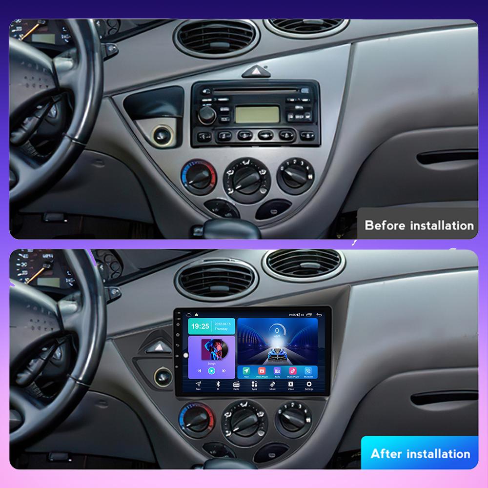 2 DIN Android Carplay Car Radio For Ford Focus 1998-2005 Multimedia Player Head Unit Stereo GPS Navigation BT WIFI 4+64GB