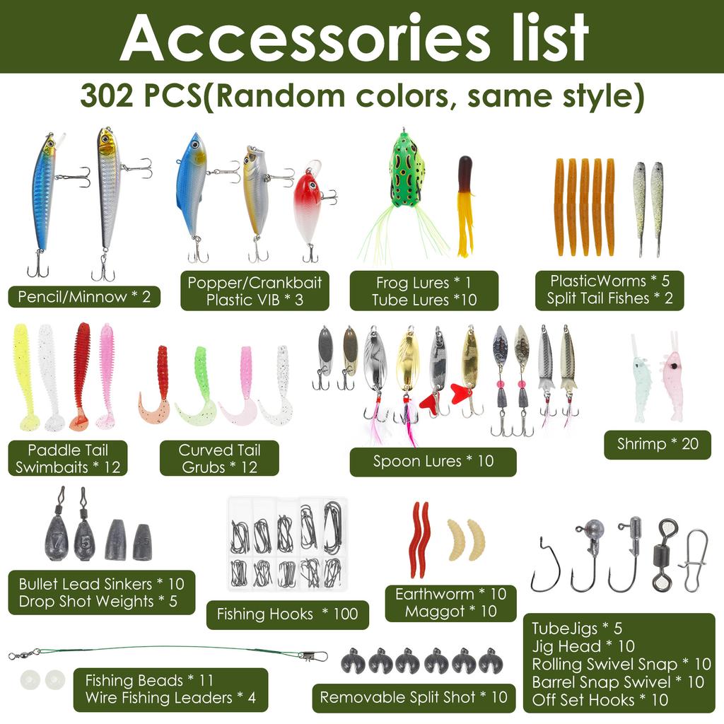 Mixed Fishing Lure Kits Lifelike Fake Fishing Bait Tackle Fast Starting Fishing Lure Sets with Storage Boxes Suitable for Ponds