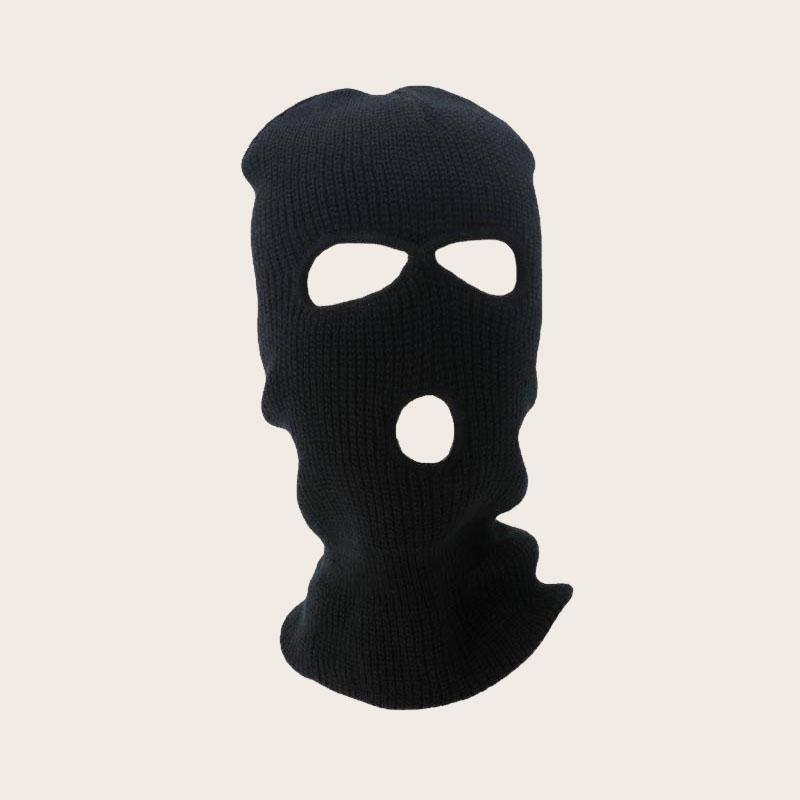 2026 New Black White 3 Hole Full Face Ski Mask Balaclava for Men Women Army Tactical CS Windproof Knit Beanies Winter Warm Caps