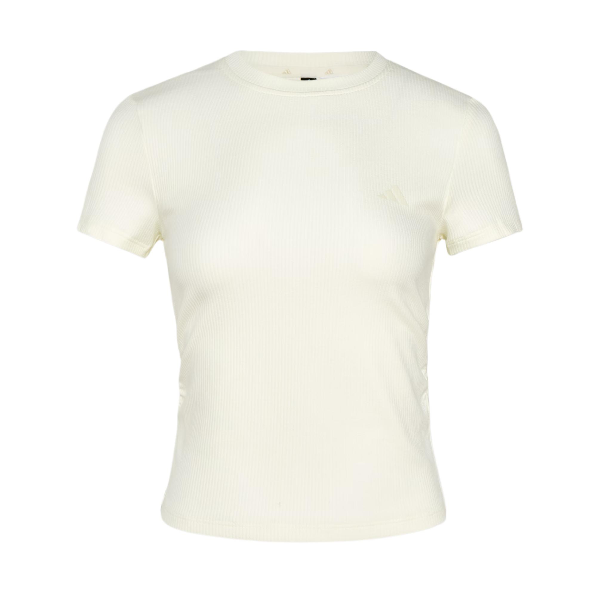 

Adidas Soft Lux Cooling Sports Waist Pleated Knit Regular T-Shirt Women Tops KR7577 XS