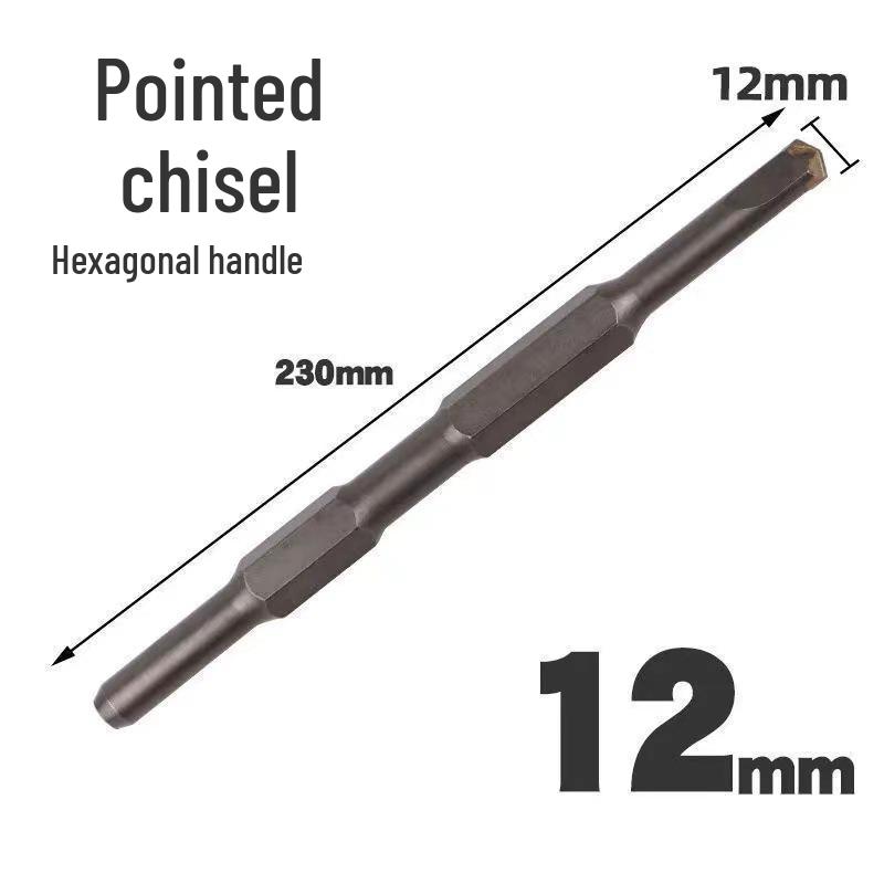 Elektryczny zestaw dłut udarowych: Uchwyt sześciokątny i kwadratowy, Szpiczaki i płaskie dłuta do rowkowania betonu i ścian