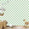 Checkerboard Wallpaper White and Mint for Living Room and Bedroom 50x1000