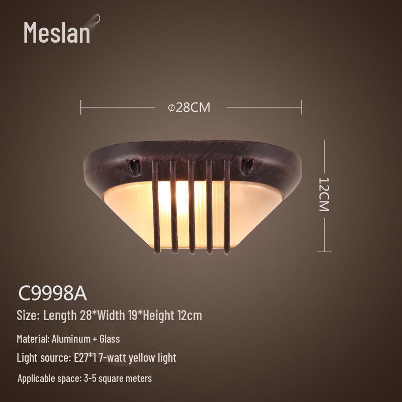 American Retro Industrial Ceiling Light for Bedroom, Dining Room, Balcony, Corridor, Aisle, and Entrance