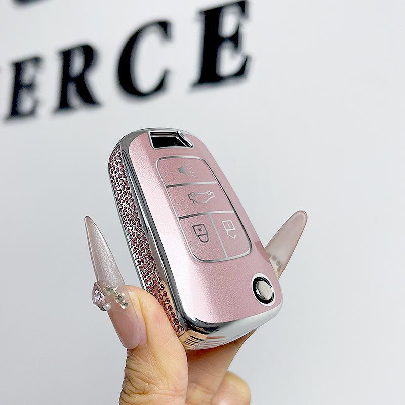 Chevrolet Car Key Case for Cruze, Malibu, Cavalier, Sail - Protective Shell with Buckle
