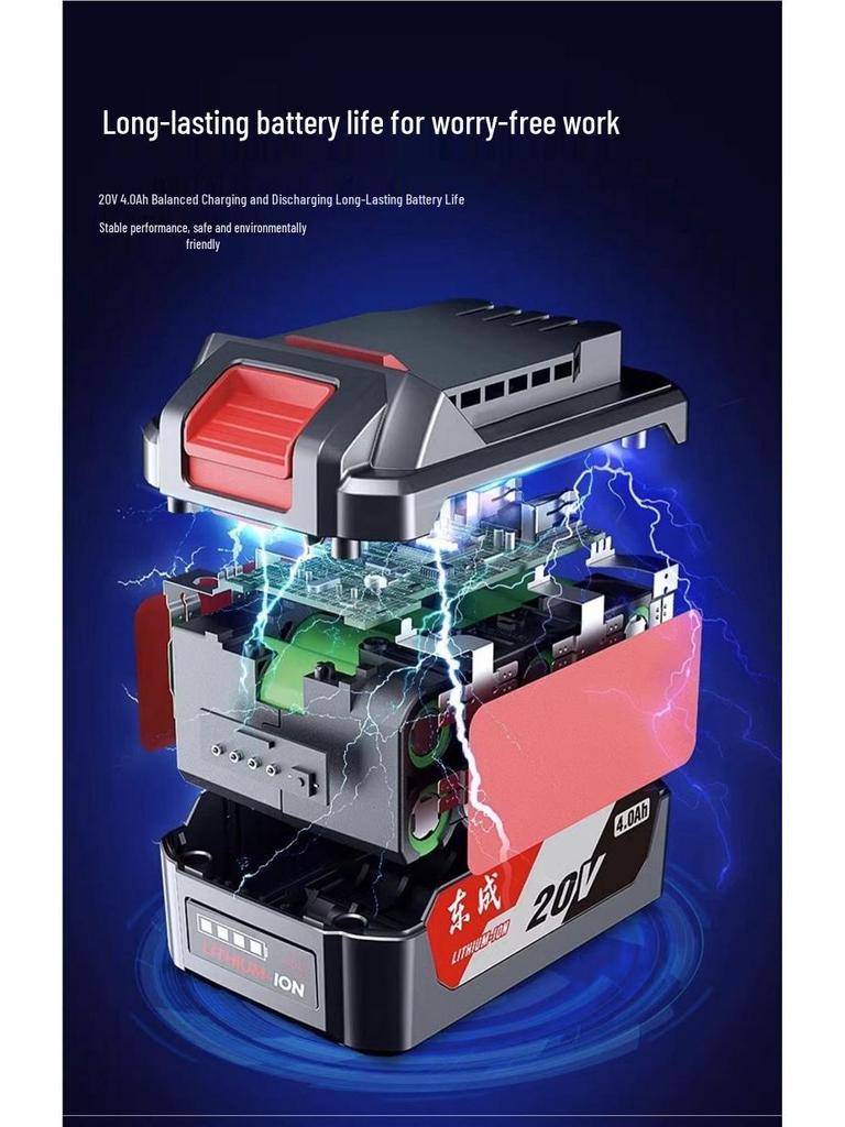 Dongcheng High Torque Brushless Electric Wrench with Lithium Battery 