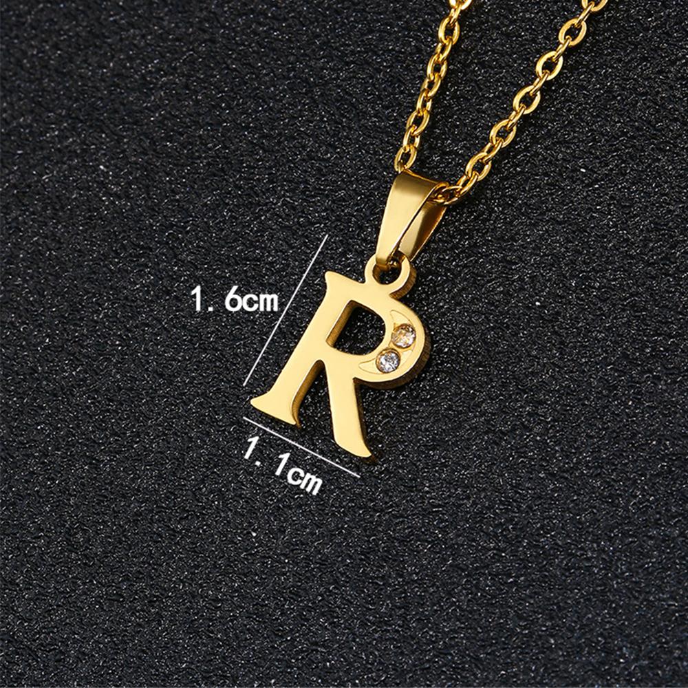 Initial A-Z Letter Name Pendant Female Gold Color Stainless Steel Small Alphabet Necklace For Women Jewelry Birthday Gift 2025