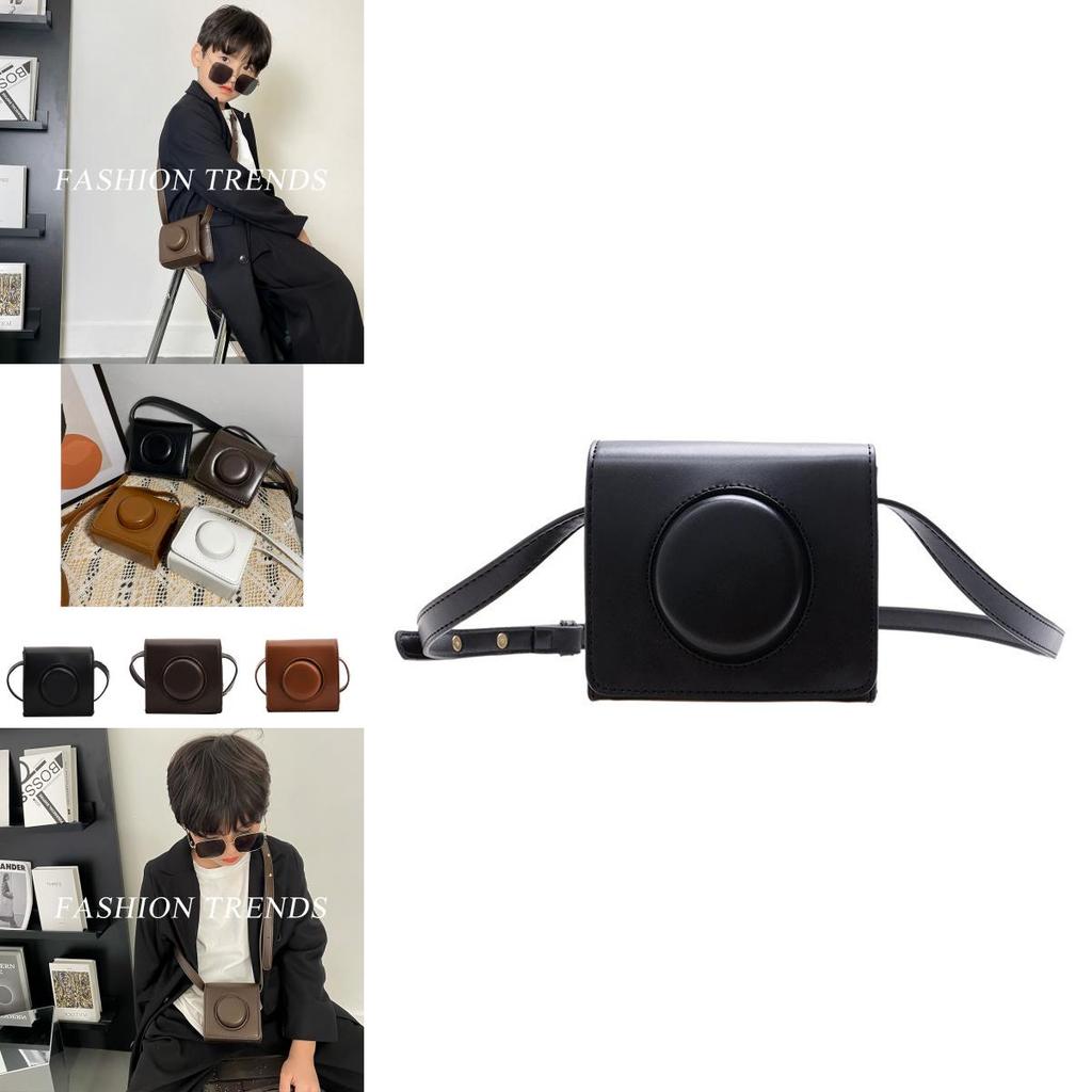 Vintage Mini Camera Bag For Kids Stylish Waterproof Pu Crossbody Purse For Boys And Girls