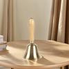 8CM Brass Hand Bell with Wooden Handle Dinner Service Bell Loud Ringing Bell for School Classroom, Service and Game