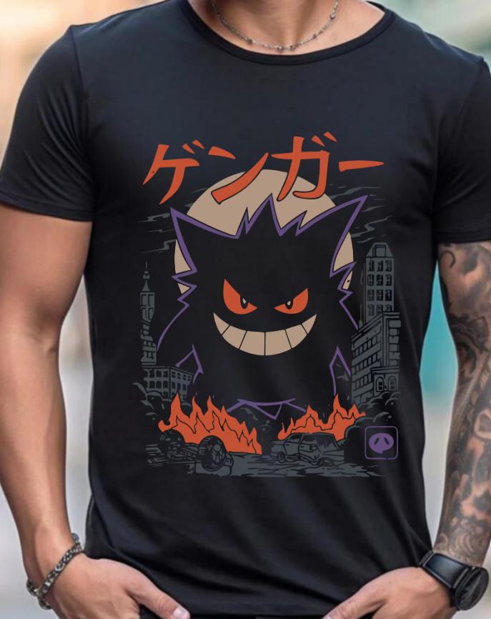 

Gengar Anime TshirtRetro Japan Phantom PKMN Unisex T-Shirt M