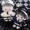 niannyyhouse Plush Clothes Set (10cm-15cm) - Hat, Coat, Shirt, Pants, Tie, Belt, Black and White Uniform Set (Black)