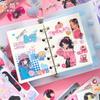 30sheets Kawaii Showa Diary Series Die Cutting Sticker Books DIY Diary Scrapbook Phone Case Aesthetics Stationery Stickers