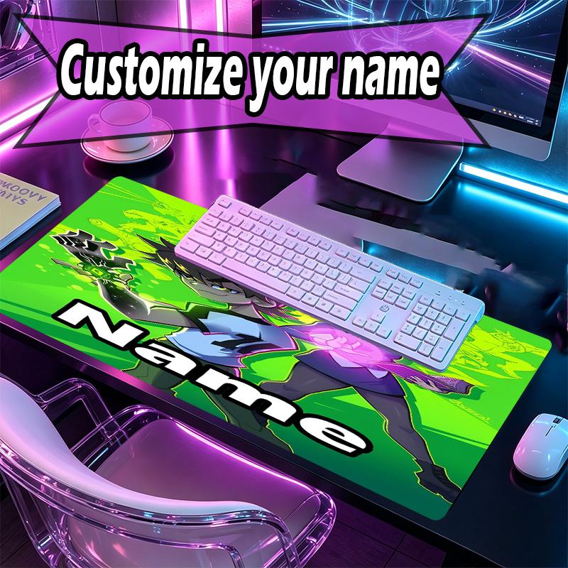 Custom Name Personalized Ben 10 Cartoon Pattern Mousepad, Laptop PC Desk Mat, Decorative Desk Mat for Home Keyboard Pad Gift