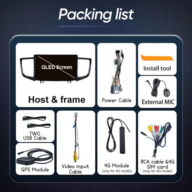 Android 14 For Honda Pilot 2016 2017 2018 2019 Car Radio Multimedia Player GPS Navigation Audio DSP Stereo Carplay WIFI No Din