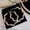 Oversize Hoop Earrings for Women Acrylic Beads Imitaiton Pearl Women Earrings Colorful Beads Round Earrings Pendientes Acrilicos