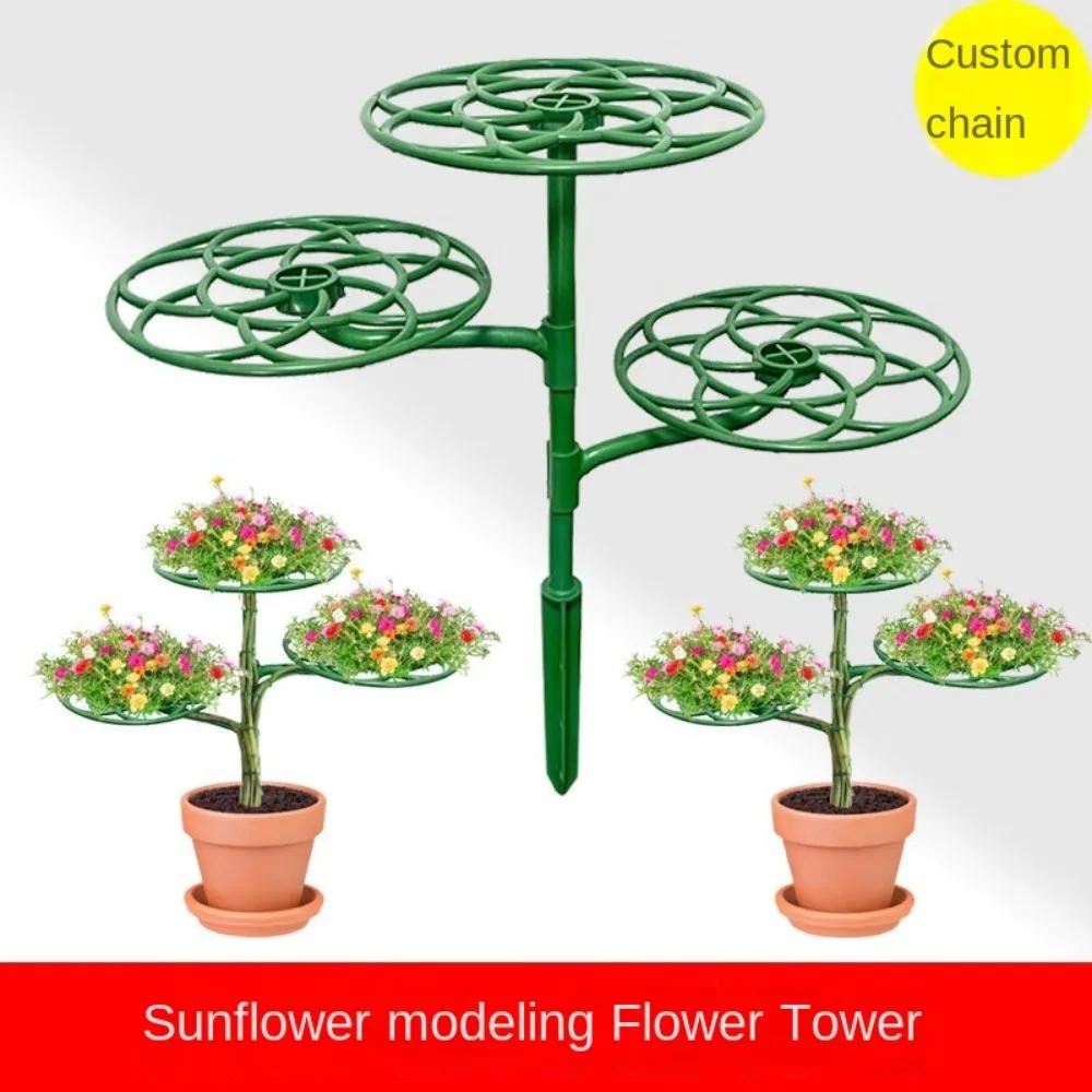 2024 Ladder Rack Plant Support Stand Garden Bonsai Plant Cage Frame Stackable Plastic Climbing Frame