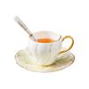Auratic Magnolie 3-teiliges Keramik-Kaffeetassen- & Untertassenset
