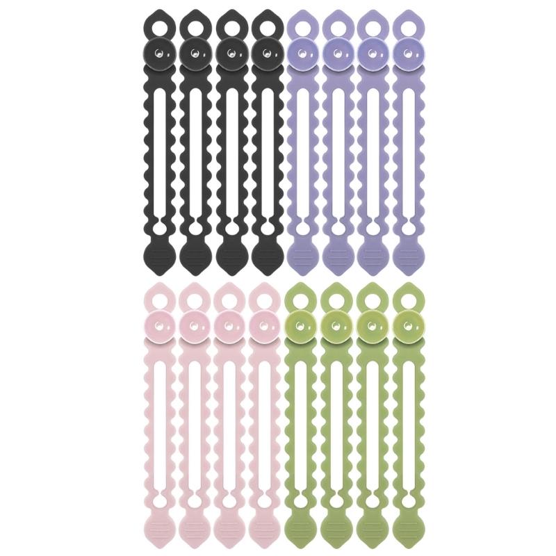 1 Set Silicone Suction Cup Cable Ties Reusable Wall Mount Wire Organiser for Home Office Car Cord Management