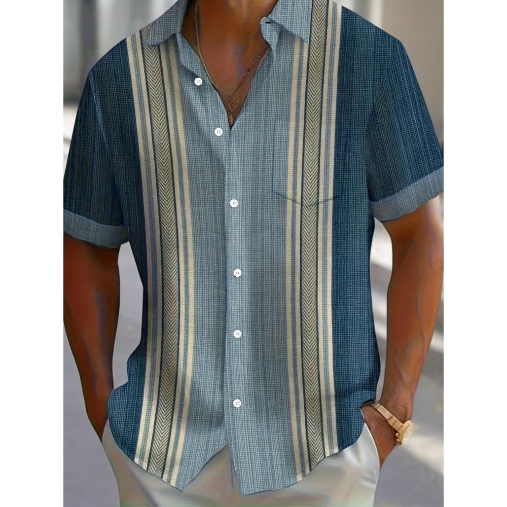 Men's Tropical Plant Shirt Hawaiian Shirt Button Up Shirt Short Sleeved Summer Printed Shirt