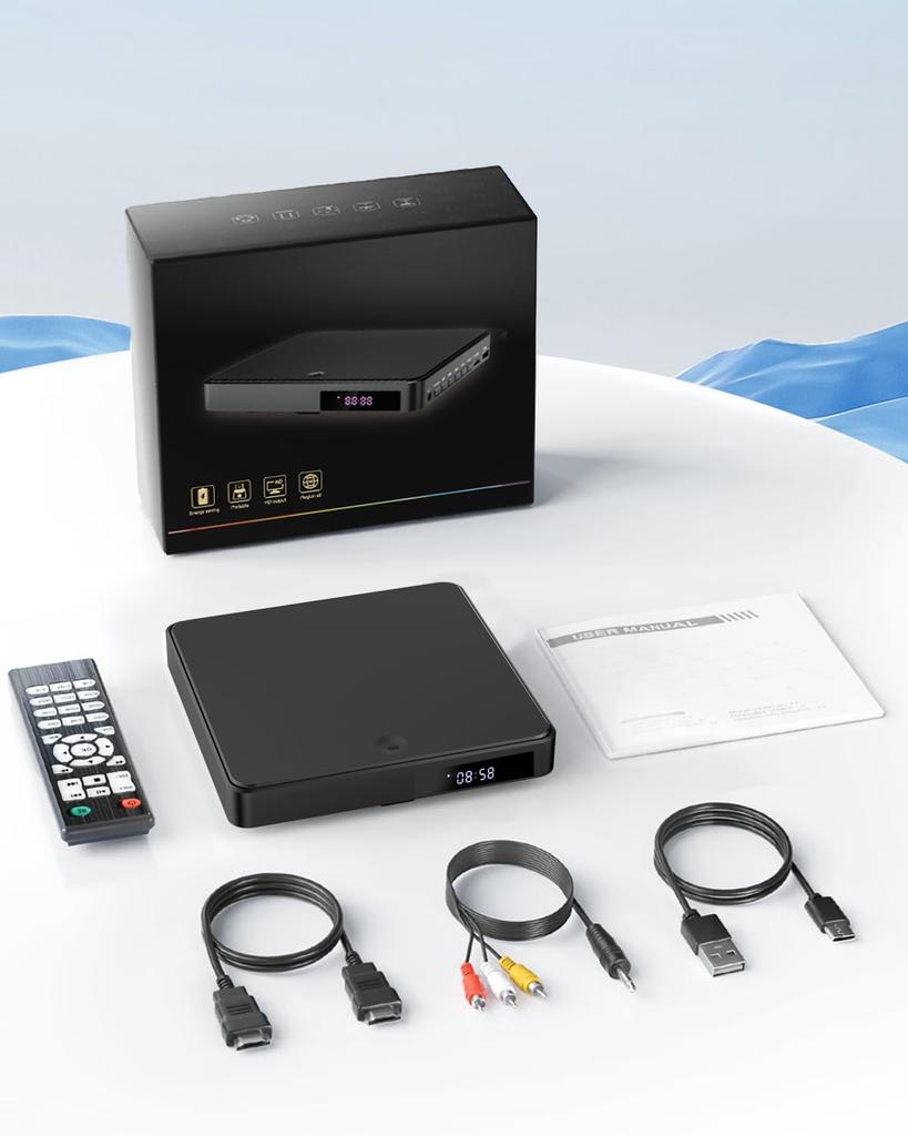 Arafuna Mini DVD Redare 1080P USB Regiune CPRM Redare HDMI a Înregistrărilor Digitale Terestre Se Conectează la Televizoare și Nu Suportă Include Căști