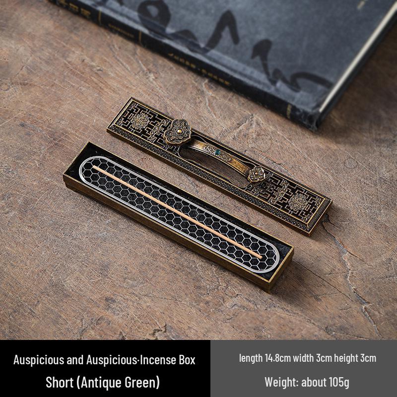 Zinc Alloy Sandalwood Incense Holder: Creative Fireproof Box for Indoor Use