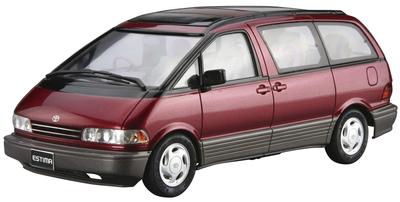 Aoshima Bunka Kyozaisha Die Modellautoserie Toyota TCR11W Estima Twin Moonroof 1990 Plastikmodell 1/24 Nr.115