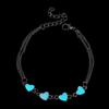 Little Star Heart Flower Glow In the Dark Ankle Bracelet Anklet Women's Jewelry