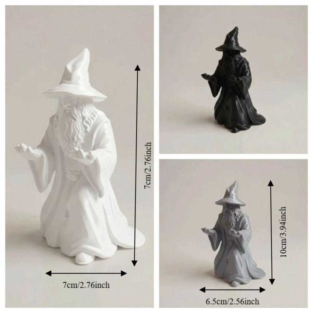 3D Printed Wizard Statue Model Creative Design Wizard Ornament Fashion Pen Holder  Gift