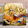 Coperta in Flanella Anime Dragon Ball - Morbida Calda Perfetta per Divano, Biancheria da Letto Campeggio Viaggio Ufficio Decorazione Casa -QJY