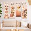 Inspirational Quotes Bohemian Abstract Hanging Sign Wall-mounting Artistic Plant Leaf Pendant Handmade Decorative Panel