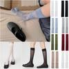 Ultra-thin Two Toe Socks Solid Color Mesh Calf Long Socks Fashion Knee High Stockings Casual Wear