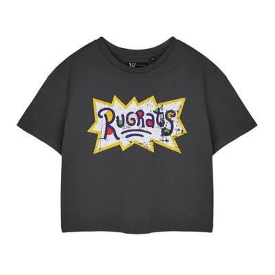 Rugrats Womens/Ladies Retro Logo Short-Sleeved Crop Top