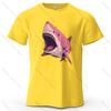 Pink Shark Cartoon Pattern Printed Short Sleeved Summer New Personalized Unisexs and Womens Casual Soft Skin Friendly Tshirt
