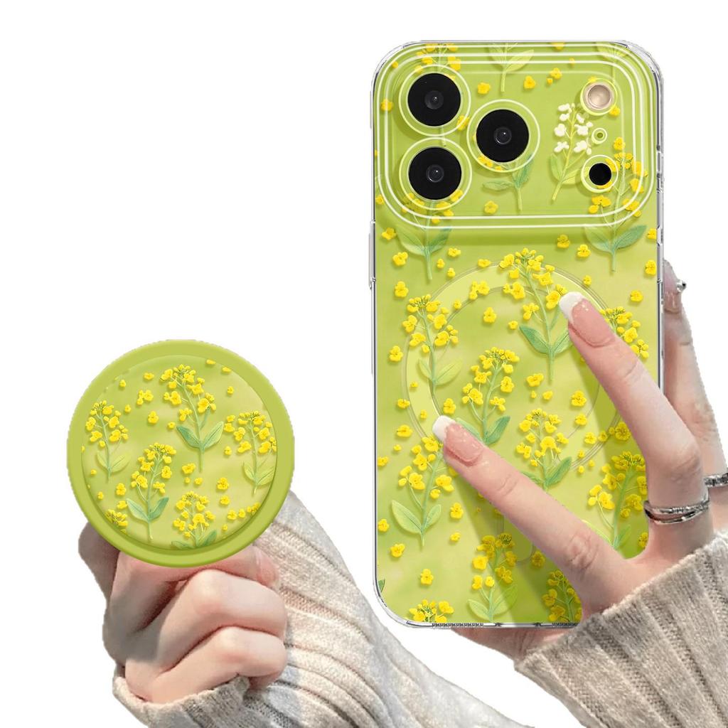 Rapeseed Flower iPhone 17 Case for Apple 16 Pro Max, Spring 15 Fresh Magnetic 13, 14 New Style Cover