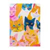 Poster Decorazione Bagno Massimalista Pittura su Tela Gatto Trendy Stampa Dopamina Estetica Kitsch Quadri per Decorazione Casa