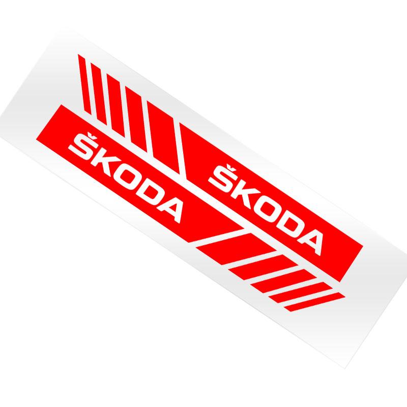 2 dona Avtomobil chiziqli stikerlari Orqa koʻrinish oynasi uchun aks ettiruvchi dekalalar bezagi Skoda Octavia Superb Rapid Kodiaq Karoq Fabia Kamiq Roomster Citigo uchun