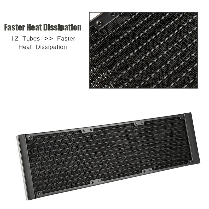 12 Tubes Computer Heat Exchanger G1/4 Thread Water Separator Water Cooler Tube for PC Computer Water Cooling System Tube Cooling