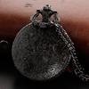 Black Casino Magician Playing Card Quartz Pocket Watch Fashion Pendant Necklace Male and Female Students Festival Gift