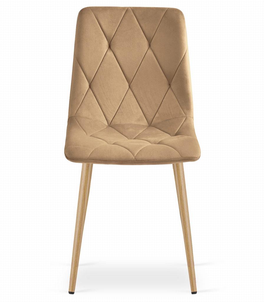 LIBRA Chair - Brown Velvet / Wood Color Legs X 4