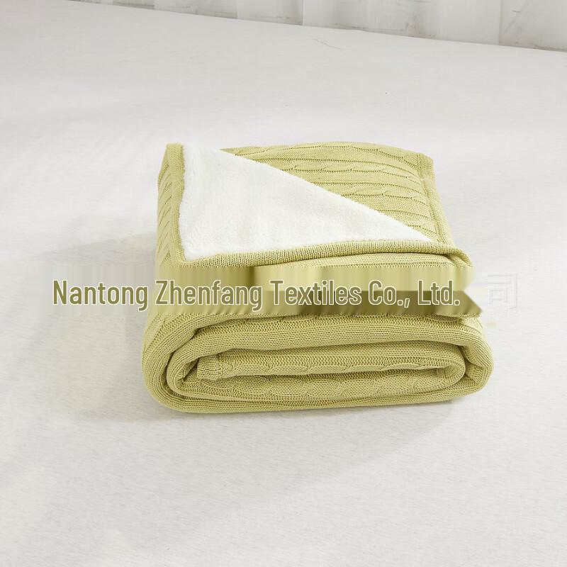 

GPPNKC Thick Lamb Fleece Knitted Blanket